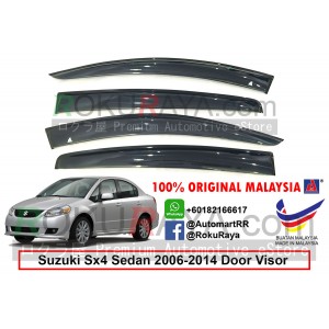 Suzuki SX4 Sedan (1st Gen) 2006-2014 AG Door Visor Air Press Wind Deflector (Big 12cm Width)